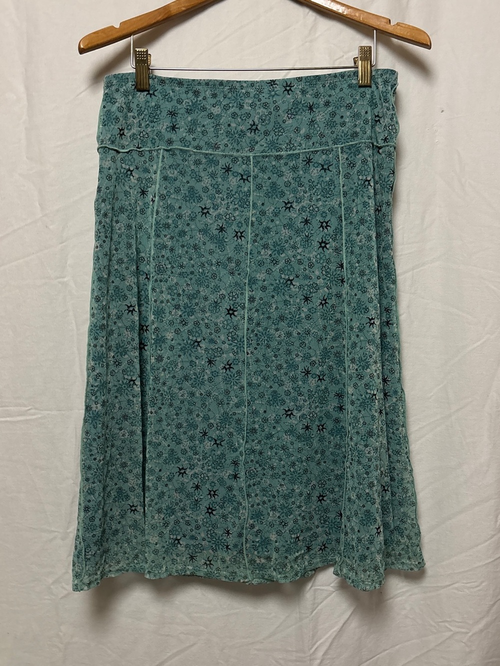 MEXX Y2K Aqua floral mesh fairy core midi skirt